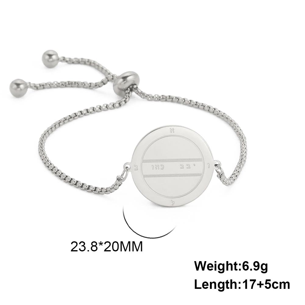 Teamer Key of Solomon Pentacle Bracelet Stainless Steel Gold Color Bracelet Magical Astrology Jewelry Jupiter Sun Venus