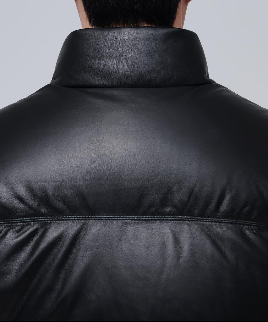Musinsa Standard Lambskin Down Puffer Short Padded Jacket [Black]
