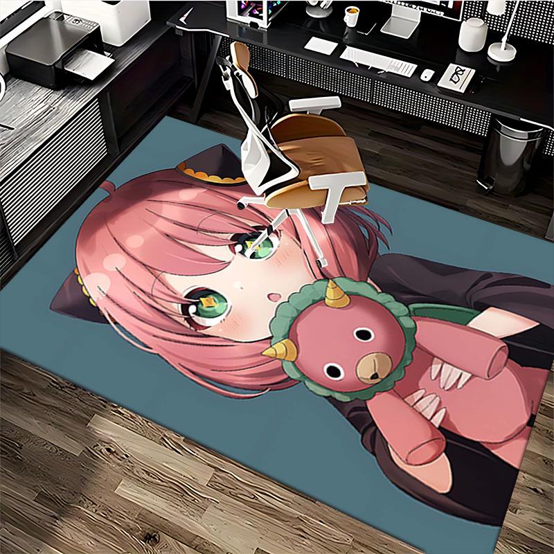 1pc Naruto Shippuden Sakura Anime Character Office Chair Mat - Cute Pink Hair Green Eyes Sakura Design - Non-Slip Carpet for Home Decor, Gaming Room,
