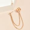 1Pcs New Fashion Bohemian Ear Clip Earring for Teens Women Men Simple Fake Cartilage Long Tassel Chain Ear Cuff Zircon