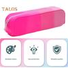 Silicone Pencil Case Gradient Color Pencil Bag Zipper Closure Lightweight Pencil Pouch Stationery Organizer