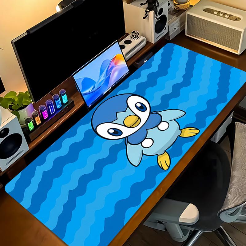 Piplup and Bulbasaur Print Cushion Non-slip Laptop Tablet Big Mousepad XXL Mat Mini PC Playmat With Lock edge