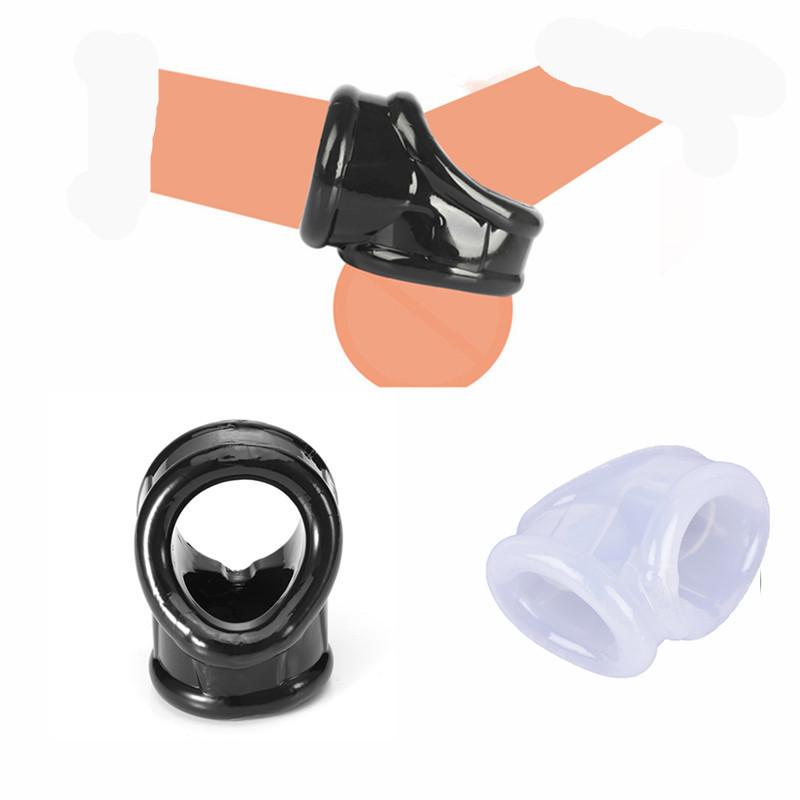 Elastic Scrotum Bondage Ring Penis Erection Ring Testis Cock Ball Stretcher Delayed Ejaculation Male Masturbation Sex Products