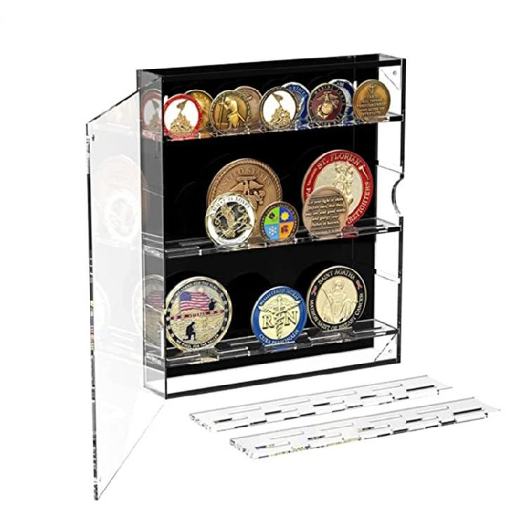 Portable Acrylic Round Display Storage Box for Coin Craft Supplies Clear Collector's Case with Aesthetic Appeal