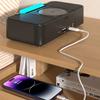 Wireless Charging Bluetooth Speaker Clock FM Radio Night Light Electric Dual Speaker Loud Alarm Clock USB and Type-C port Charing for phone