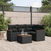 VidaXL Garden Lounge Set with Cushions 5 Pcs, Patio Sofas, Patio Furniture Set, Outdoor Furniture, Black 3225936