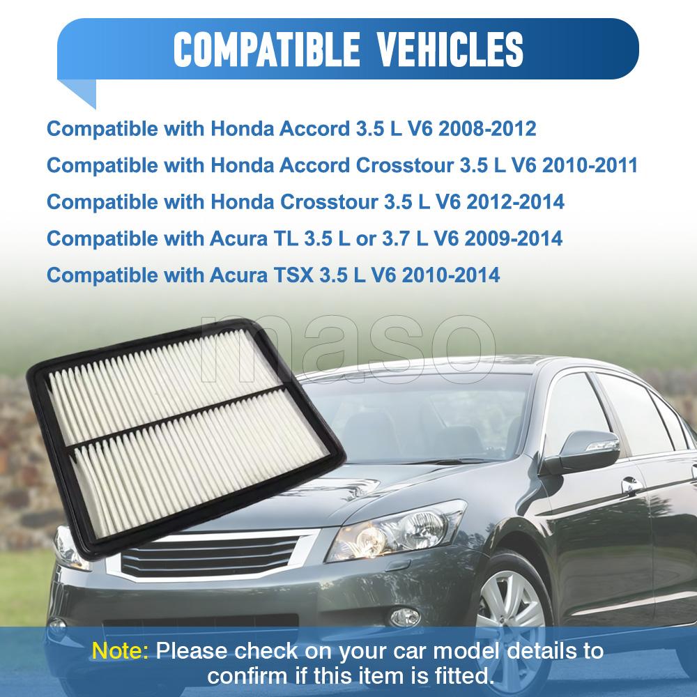 Car Engine Air Filter For Honda Accord Crosstour Acura TL TSX 3.5 L V6 2008 2009 2010 2011 2012 2013 2014 17220-R70-A00