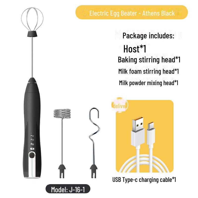 Rechargeable Wireless Handheld Electric Milk Frother and Egg Beater