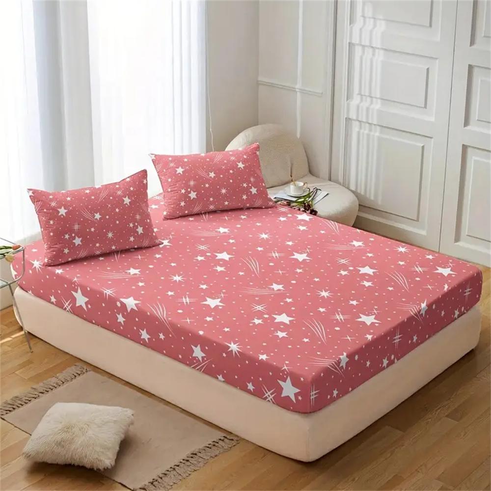 

Комплект простыней на резинке «Звездная ночь» - Мягкая микрофибра, Глубокие карманы, Резинка по всему периметру, Дышащая, Гипоаллергенная и Не мнущаяся 90x190x25cm 2pcs