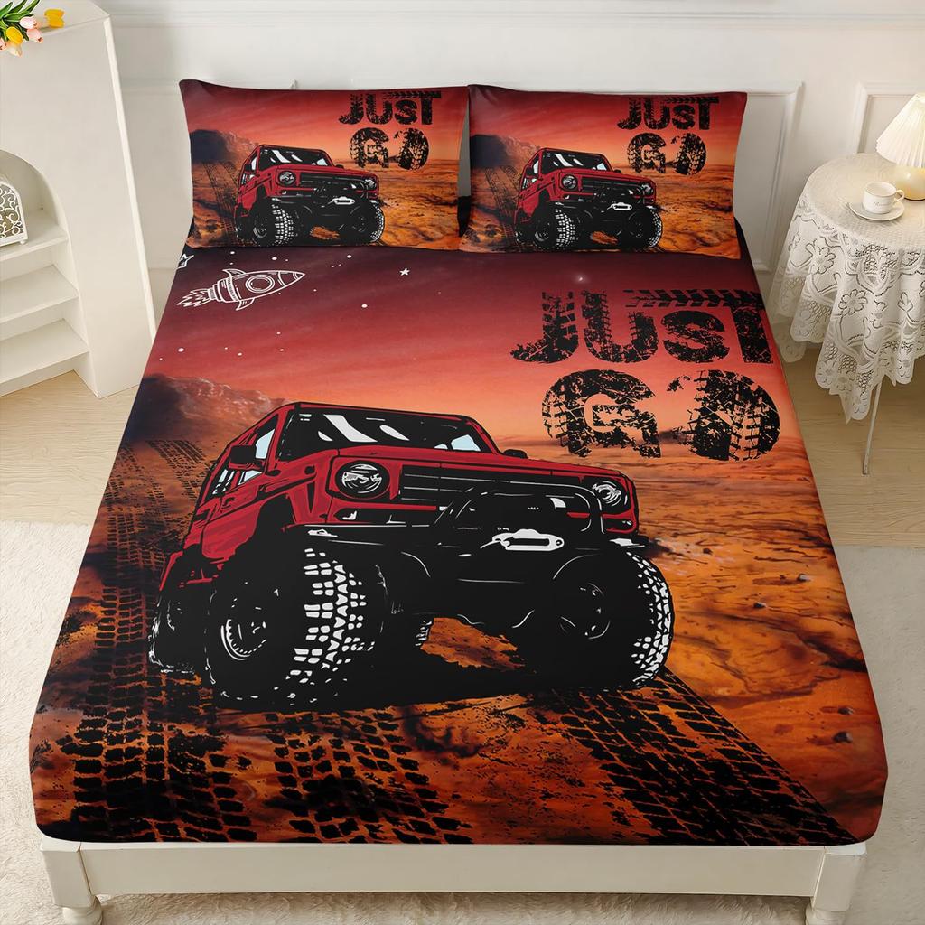 Math Galaxy Cartoon Planet Pattern Sheet Three-Piece Digital Printing Bedding Boys Girls