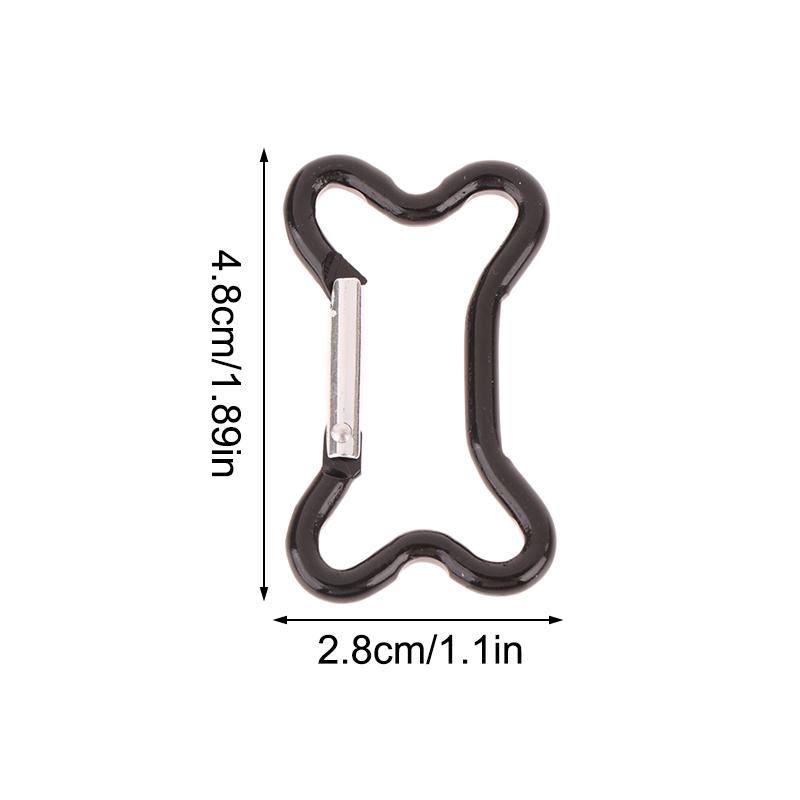 Bone Spring Clasps Aluminum Alloy Spring Buckle Metal Carabiner Keychains Outdoor Camping Accessories