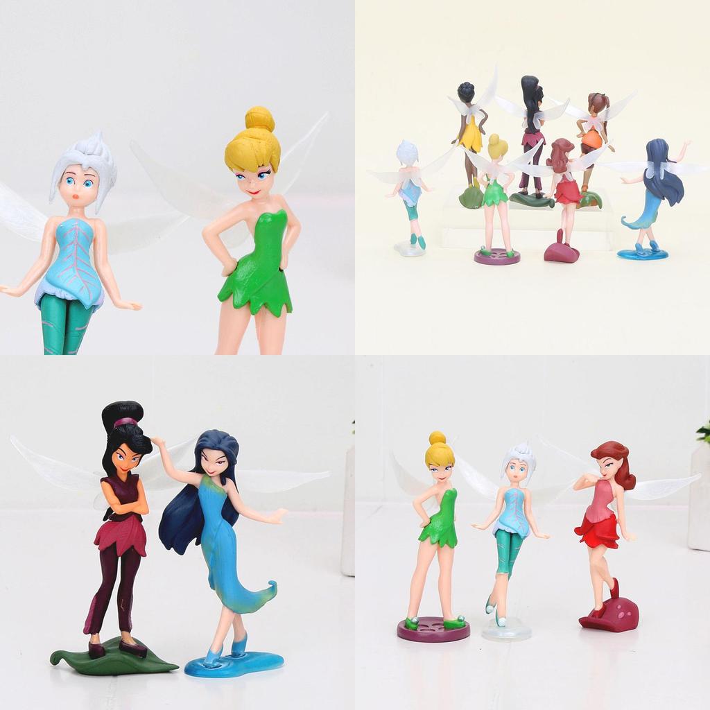 Charming 7 Pcs Tinkerbell Tinker Bell Fairy Action Figures For Kids With Stands