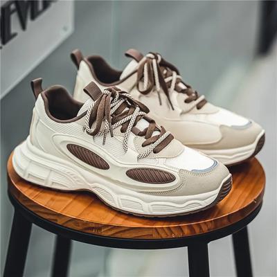 Fashion High Quality Men Mesh Sneakers Thick Bottom Sports Shoe Lace-up Mans Outdoor Hard-wearing Casual Shoes Breathable Four Seasons