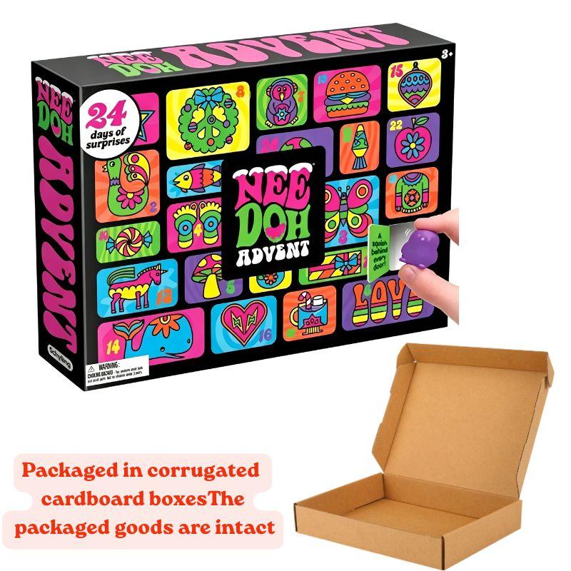 2026 NeeDoh Advent Calendar 24Pcs 3D PVC Fidget Doll Christmas Countdown Calendar Surprise New Year Gift Party Gift2