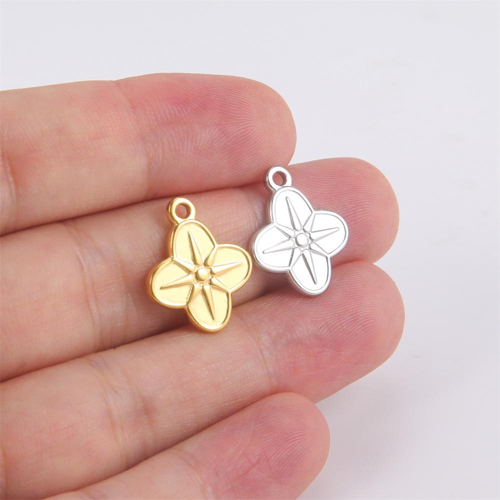 My Shape 5 pcs Small Sun Charms DIY Summer Anklets Bracelet Necklace Stainless Steel Pendants for DIY Jewelry Making