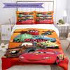 3pcs Custom Name Cars Bedding Set Duvet Cover Closure Includes 1 Duvet Cover & 2 Pillowcases, Soft and Comfortable for All Seasons.
