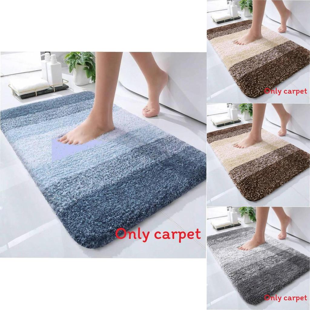 Tappetino da Bagno Moderno Minimalista in Peluche Sfumato Antiscivolo per Uso Domestico e Spa