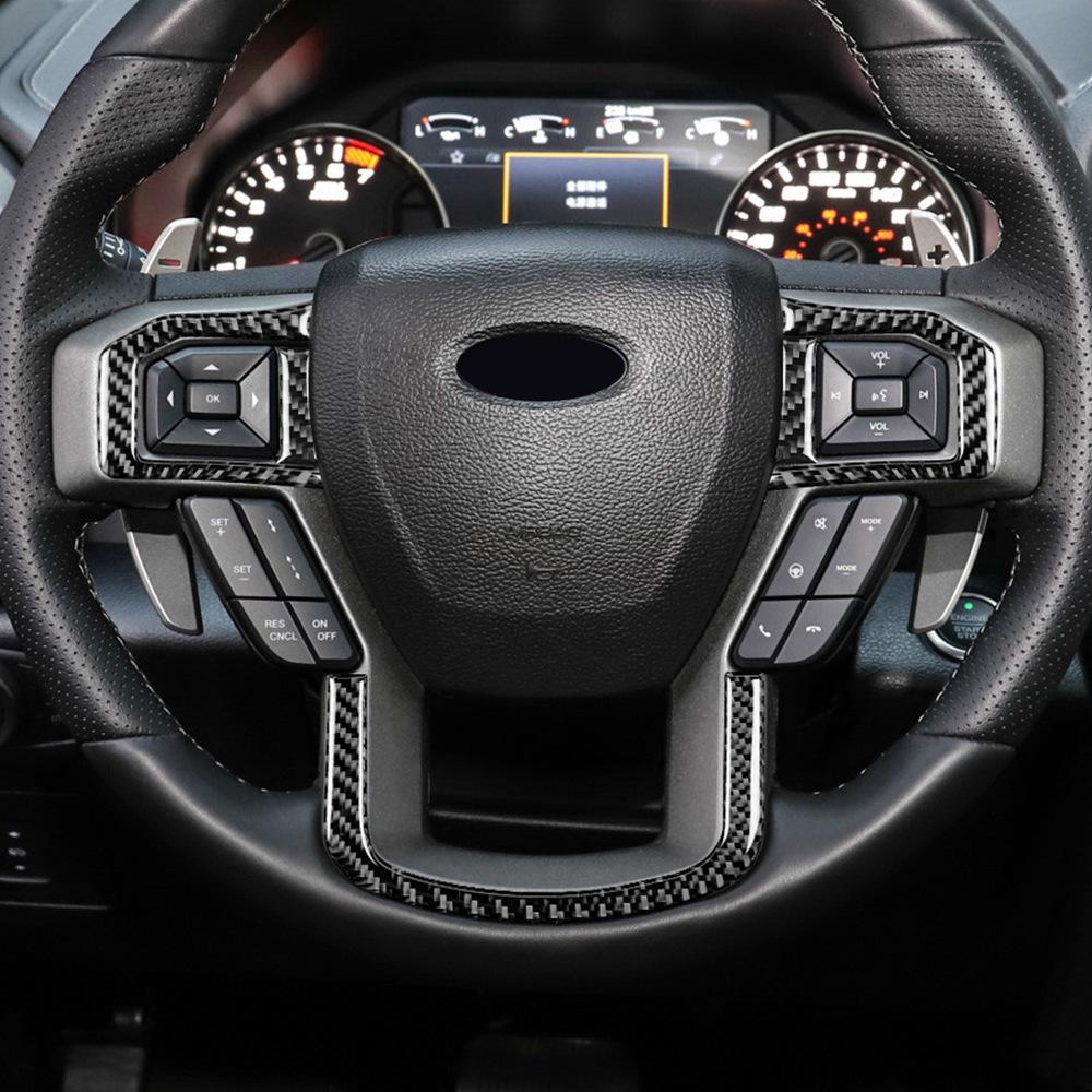 Fit For Ford Raptor F150 2015-2025 Carbon Fiber Car central control panel Interior Modification Stick Car Accessories