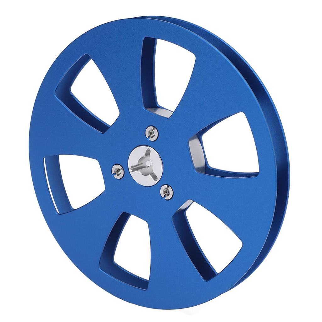 Studer Empty Tape Open Reel Audio Aluminum Alloy Empty Reel with Hub for TEAC 1/4" 5-inch Reel, 6-Hole Take-Up Reel, Take-Up Two-Reel (Blue)