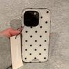 Minimalist Black and White Polka Dots Phone Case For iPhone 17 16 15 14 13 12 11 Pro MAX XR XSMAX 7 8 Plus Y2K Shockproof Cover