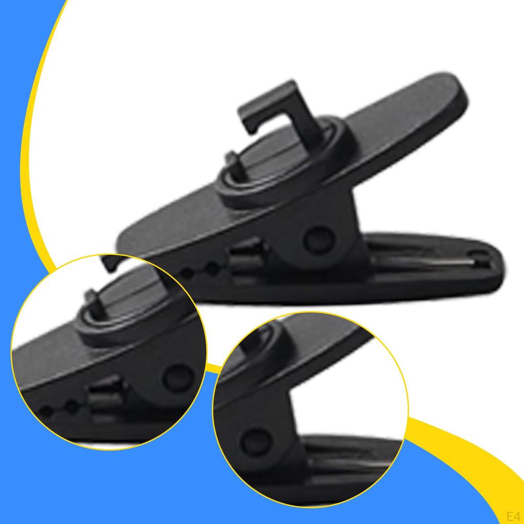 100 Pieces Clips for Earphone Wire Headset Cord Clamps Degree Rotate Black Headphone Cable Holders