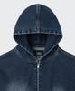 Musinsa Standard Big Brush Oversized Denim Hooded Zip-Up Jacket [Medium Indigo]