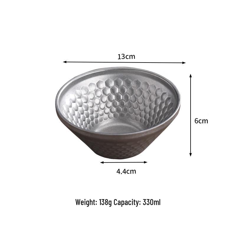 Retro Hammered Glass Salad & Dessert Bowl Set