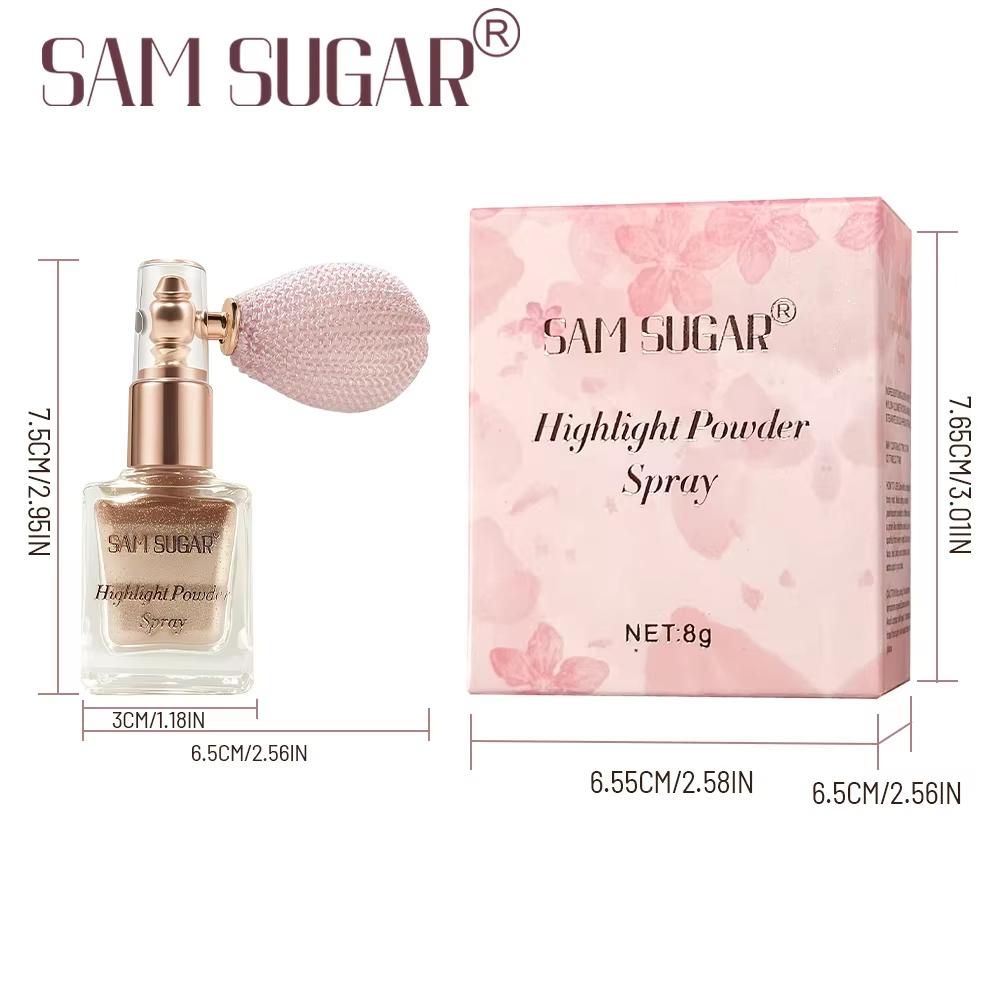 Highlighter-Spray Aufhellender Lidschatten Loser Puder Feiner Glitzer Wasserdichter Highlighter für Gesicht Körper Glitzer-Spray Make-up