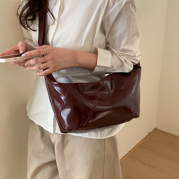 Oil wax leather soft tote bag women's shoulder bag
