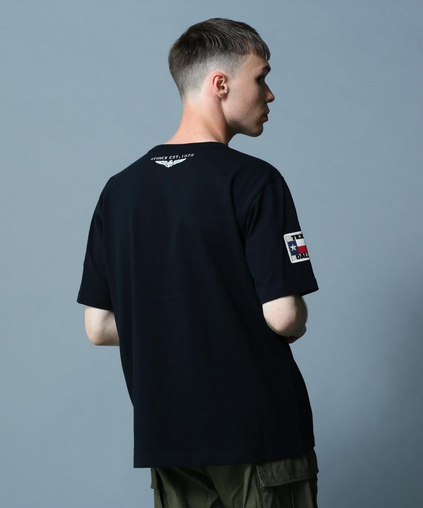 AVIREX TOP GUN WAPPEN CREW NECK Top Gun Patch XL T-SHIRT (WEB&DEPOT Exclusive) T-Shirt, 010, Black, 783-3934021