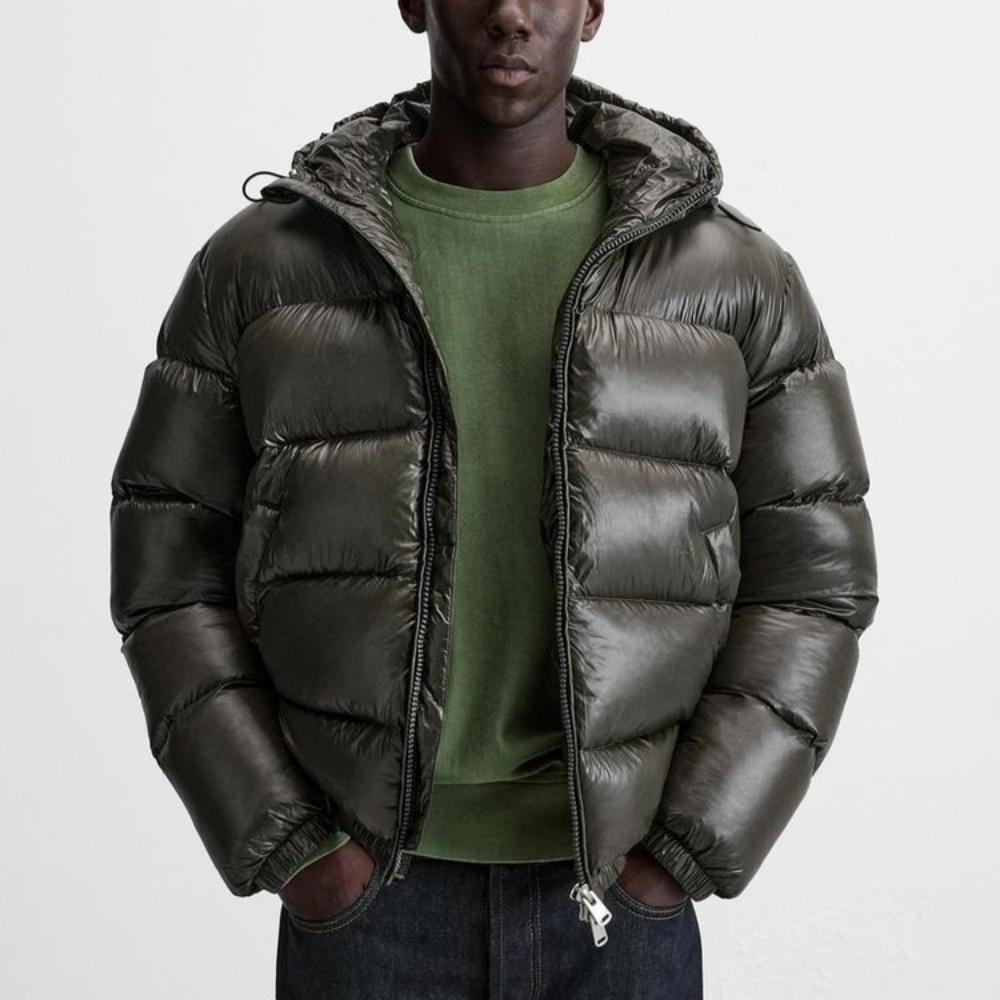 Evropská a americká zimní móda Jednoduché ležérní bundy s kapucí odolné proti chladu pro muže a ženy