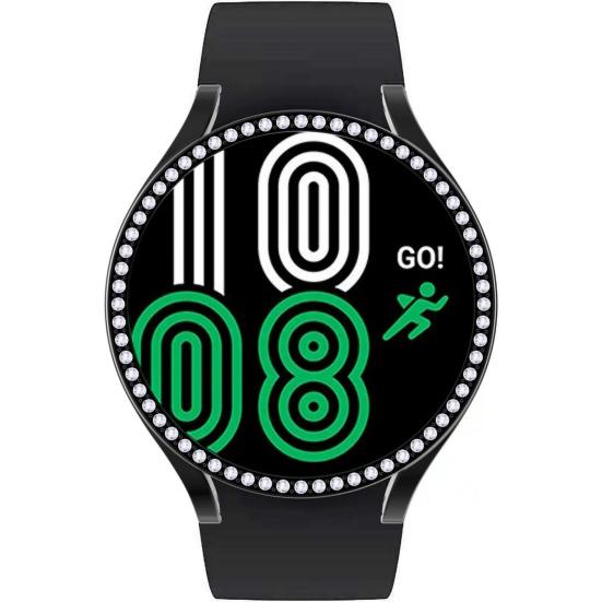 Custodia per orologio con strass, galvanica antiurto, per orologio, paraurti, protezione per lo schermo, per Samsung Galaxy Watch 4