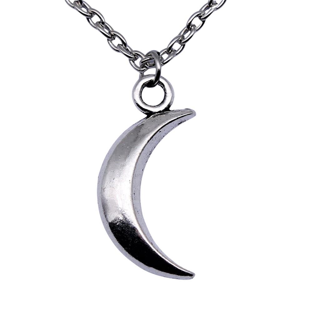 Pentagram keltisk knut hänge stjärna Halsband måne sol Smycken Amulett hantverk 45 cm eller 70 cm lång kedja