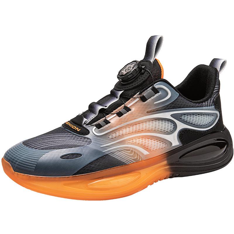 

Мужская обувь новый тренд отскок амортизация мягкая подошва вращающаяся кнопка без шнурков летняя дышащая сетка спортивная обувь 39