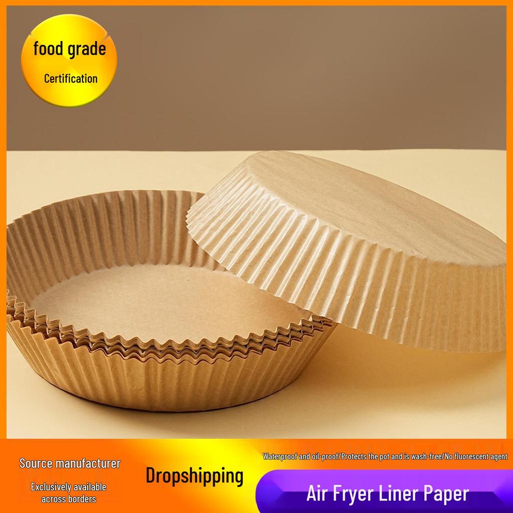 Hitzebeständige quadratische Heißluftfritteusen Ölabsorbierende Backpapier-Schalen