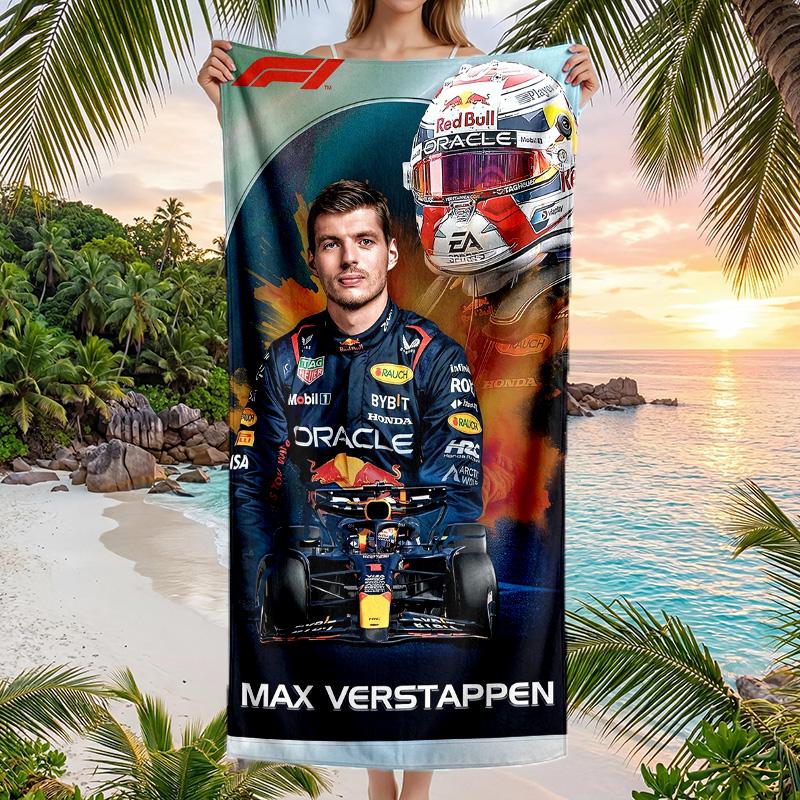 Asciugamano da Spiaggia alla Moda Max Verstappen Portatile Morbido Asciugatura Rapida per Nuoto Campeggio Vacanze