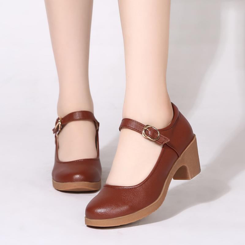 Mid-heel Soft-soled Dance Shoes for Women, Middle-aged and Elderly Mothers, Soft, Comfortable, Wear-resistant and Versatile High Heels