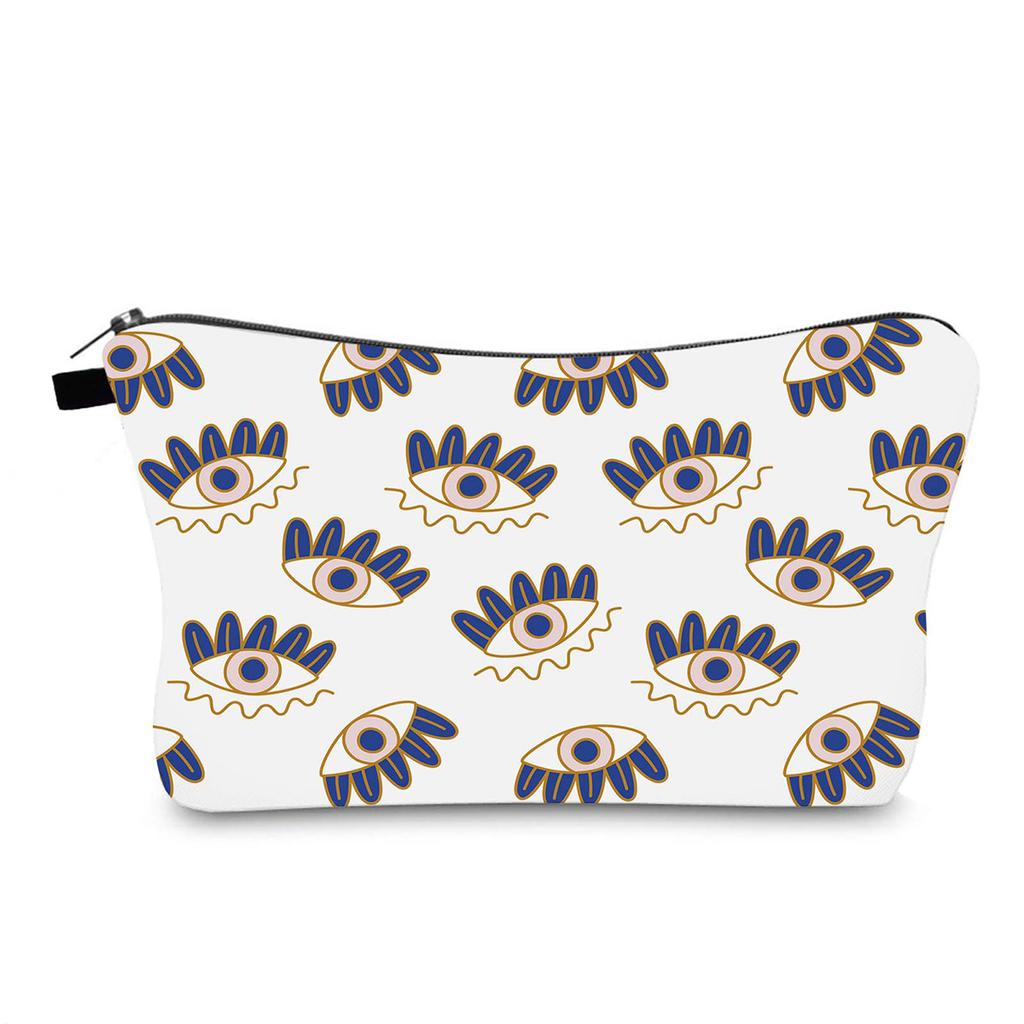 Evil Eyes Print Pattern Portable Women Travel Storage Bag Toiletry Organize Cosmetic Bag Waterproof Female MakeUp Bag