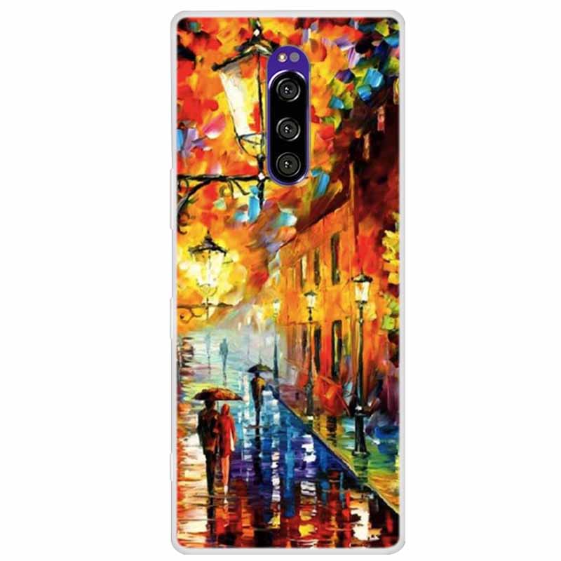 For Sony Xperia 1 Case Luxury Animals Transparent Cover for Sony Xperia1 XZ4 SO-03L SOV40 J8110 J9150 J8170 Phone Shells Covers