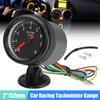 LED Car Tachometer 2-inch 52mm, Black and White Light, 0-8000 RPM for 1-8 Cylinder Engines