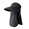 Full Coverage Hats Women Anti Sun Ice Silk Wide Brim Outdoor Face Cover Casual Sunscreen Foldable Adjustable Hiking Hats