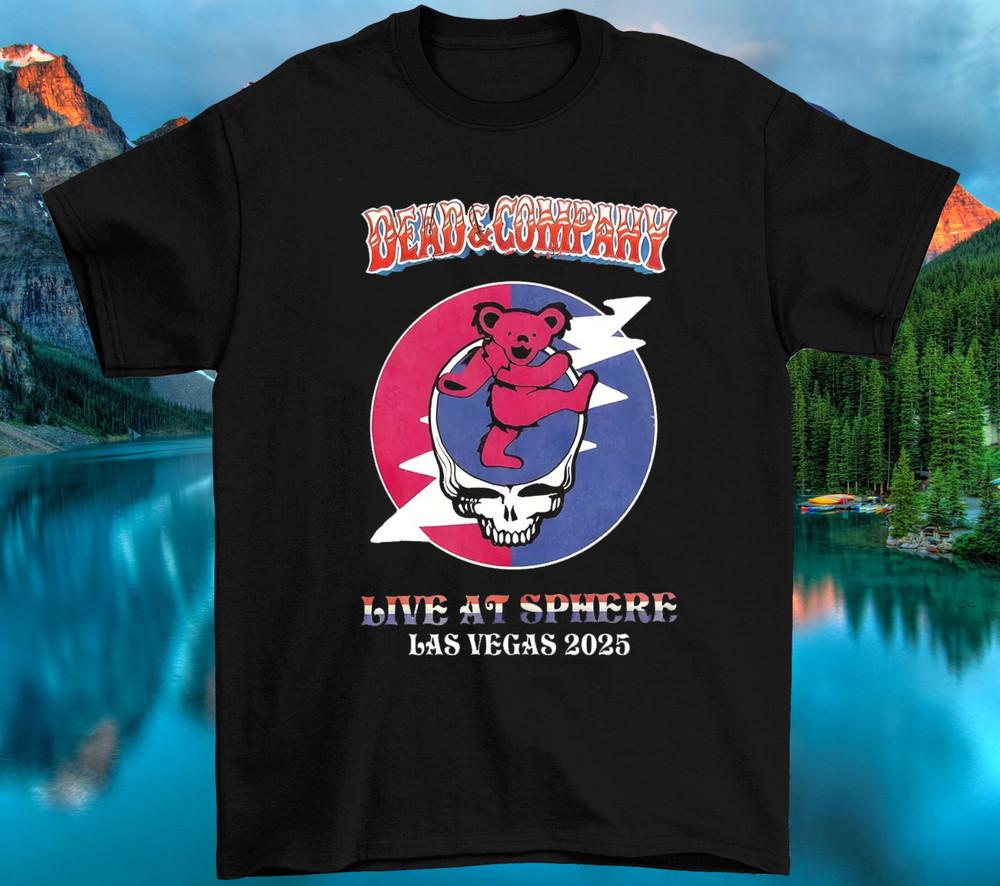 Dead And Company Las Vegas 2025 Logo Tour chacoal shirt KN569 Unisex T-Shirt L