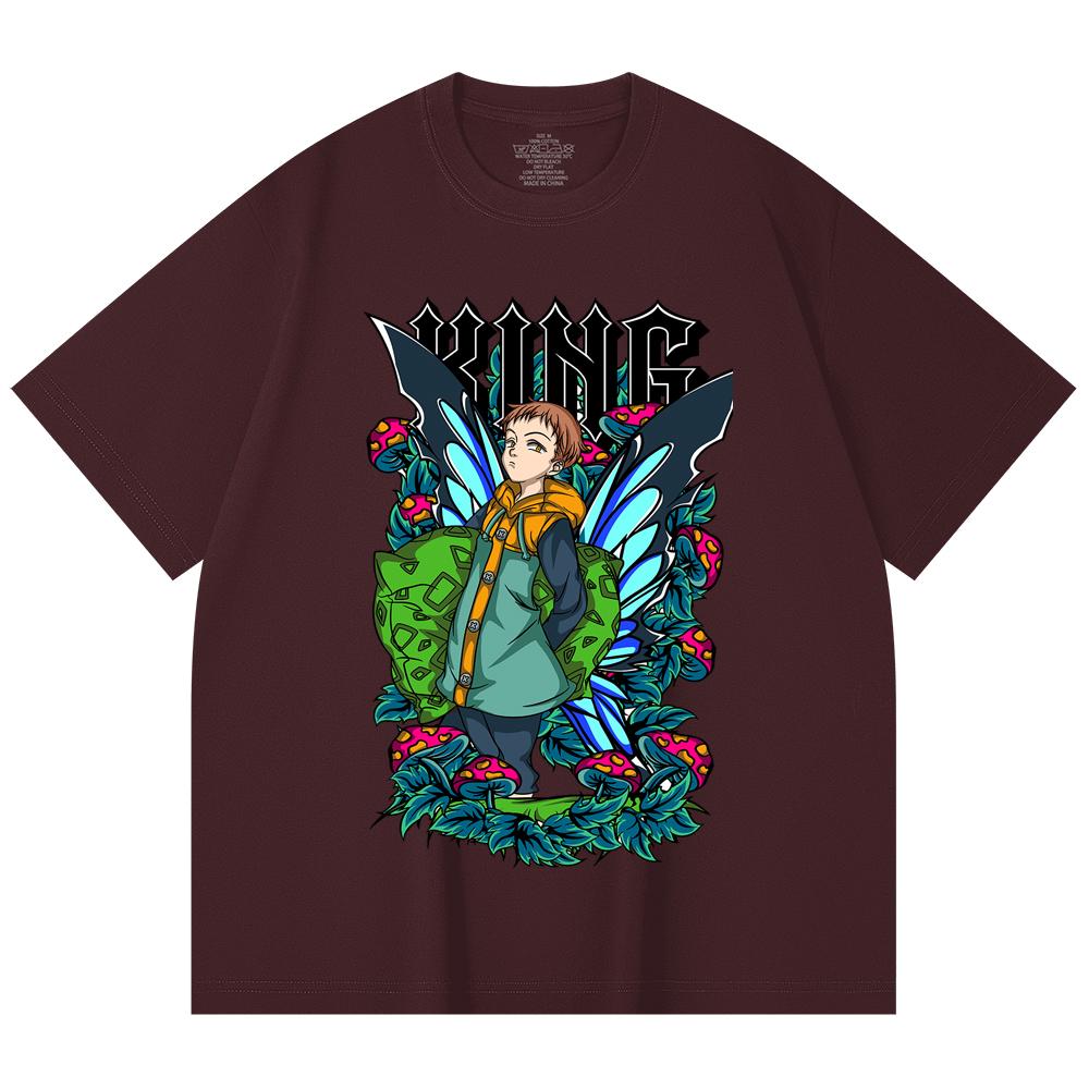 

230 Gsm 100% Cotton Seven Deadly Sins V6 King Print Unisex Heavy Cotton T Shirt 2XL