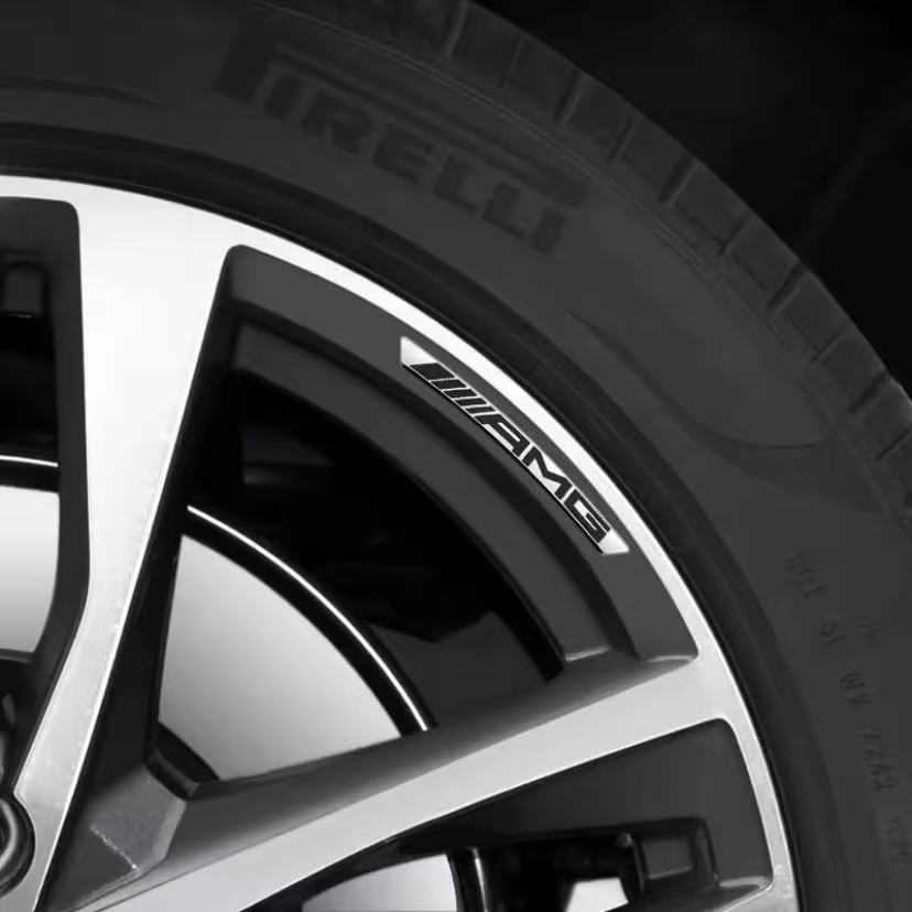 4Pc Auto Wheel Hub Badge Tire Rim Stickers Accessories Car Styling for Mercedes Benz AMG W204 W124 W210 W205 W211 W203 W212 W211