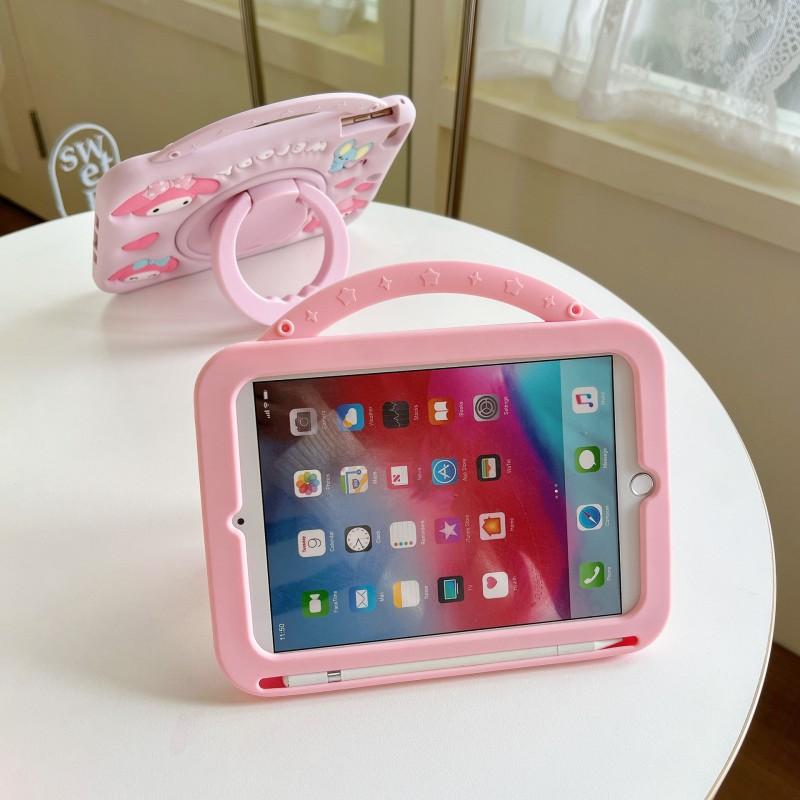 Soft Silicone Cartoon Tablet Case MatePad Air 11.5/10.8/10.4 Inch With 360 Rotating Stand Handheld Strap Cute Design