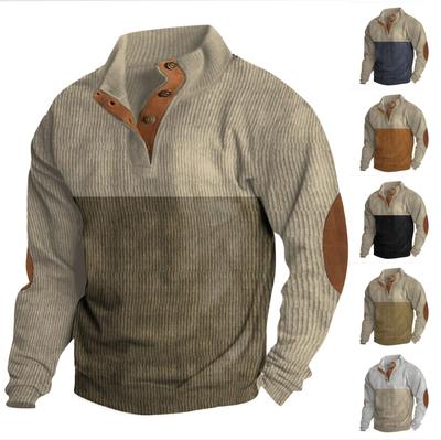 Spring And  Men's Standing Collar Sweatshirt Is Outdoor Casual Sweaters Tops