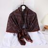 Ethnic Style 110 Cashew Nut Printing Square Scarf Versatile Headscarf Sunscreen Silk Scarf Women'S Literary And Retro
