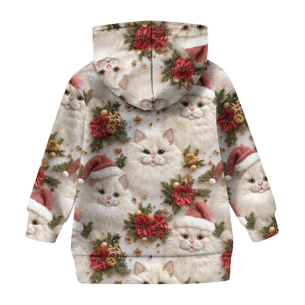 Girls' Hooded Tie-Dye Sweatshirt - Pullover Print Top