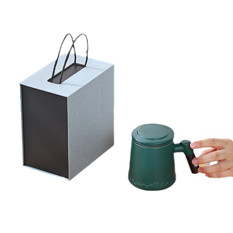 Taza de Té con Separación Cerámica Taza de Oficina Taza Simple Taza de Té Regalo de Negocios Taza de Agua