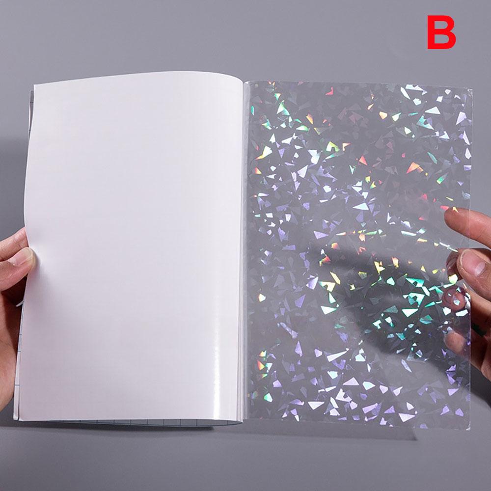 20 Φύλλα Μέγεθος A4 Ολογραφική Ταινία Κρύας Επικάλυψης Διάφανη Αυτοκόλλητη Βινυλική Ετικέτα Αδιάβροχη 8,3x11,7 Ίντσες 5 Στυλ